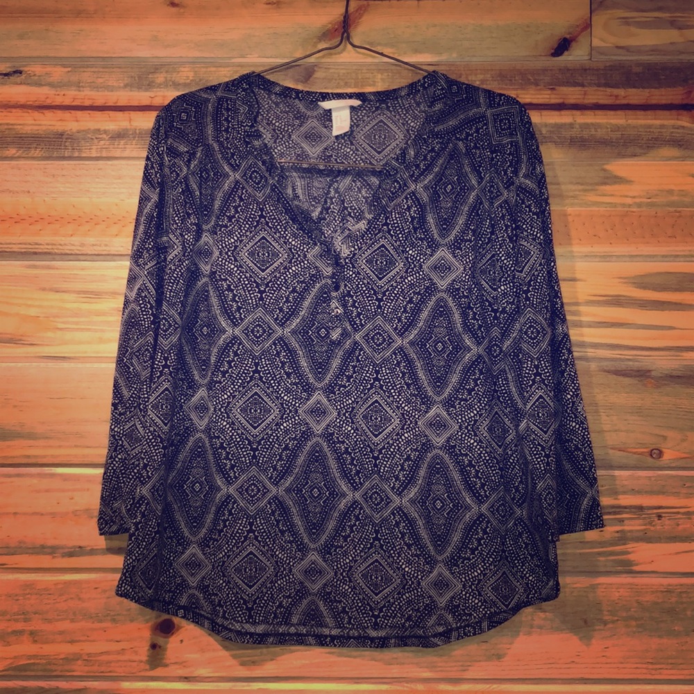 H+M Split Neck Top